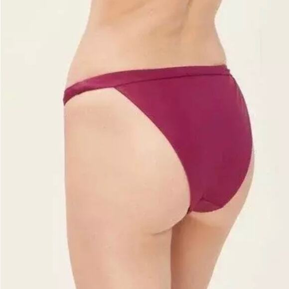 Andie Swim The Caicos Bottom Cheeky Banded Plum Bikini Bottoms M Medium NWT - Picture 3 of 8